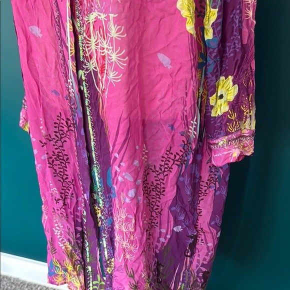 Soft Surroundings XL Dress Pink Under the Sea Embellished with Gems - Picture 6 of 8